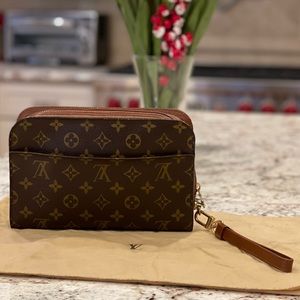 🌺AUTH Louis Vuitton Orsay & DUSTBAG Clutch Hand Bag Organizer 🌺 PRISTINE COND